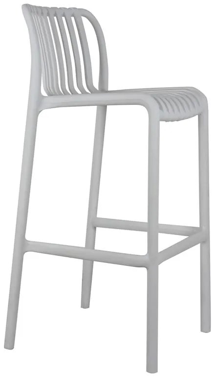 MODA Σκαμπό Bar-Pro Στοιβαζόμενο, PP-UV Protection Απόχρωση Άσπρο 45x49x75/101cm Ε3802,1