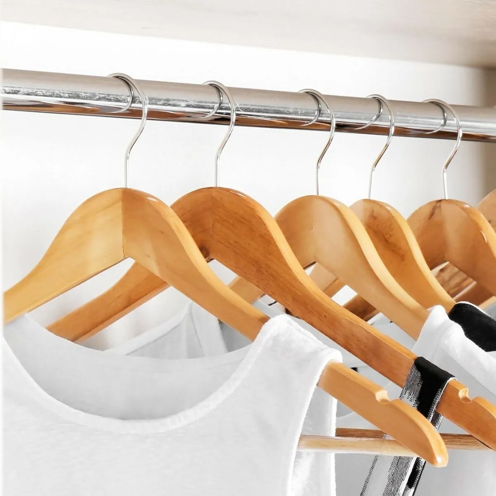 Σετ Kρεμαστρών Max Home Φυσικό Ξύλο Χάλυβας 44,5 x 23 x 1 cm 20 Τεμάχια (4 Μονάδες)