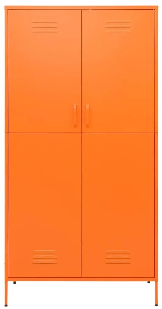 vidaXL Ντουλάπα Πορτοκαλί 90 x 50 x 180 εκ. από Ατσάλι