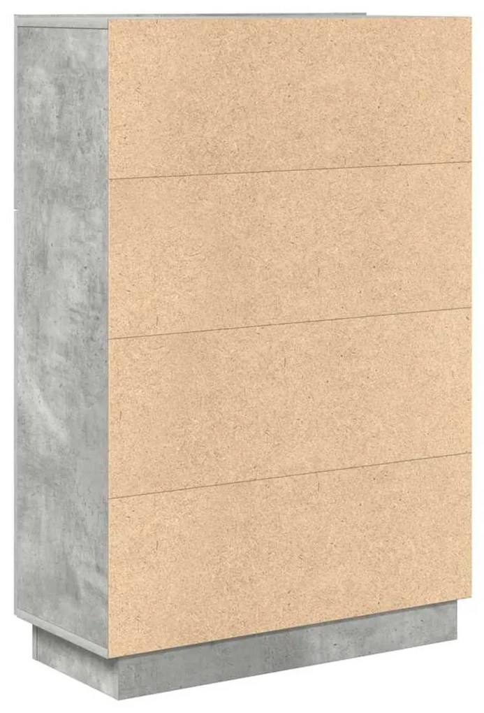 vidaXL Γραφείο με ράφι με πόρτα Σκυρόδεμα Γκρι 71.5 x 31.5 x 106.5 εκ