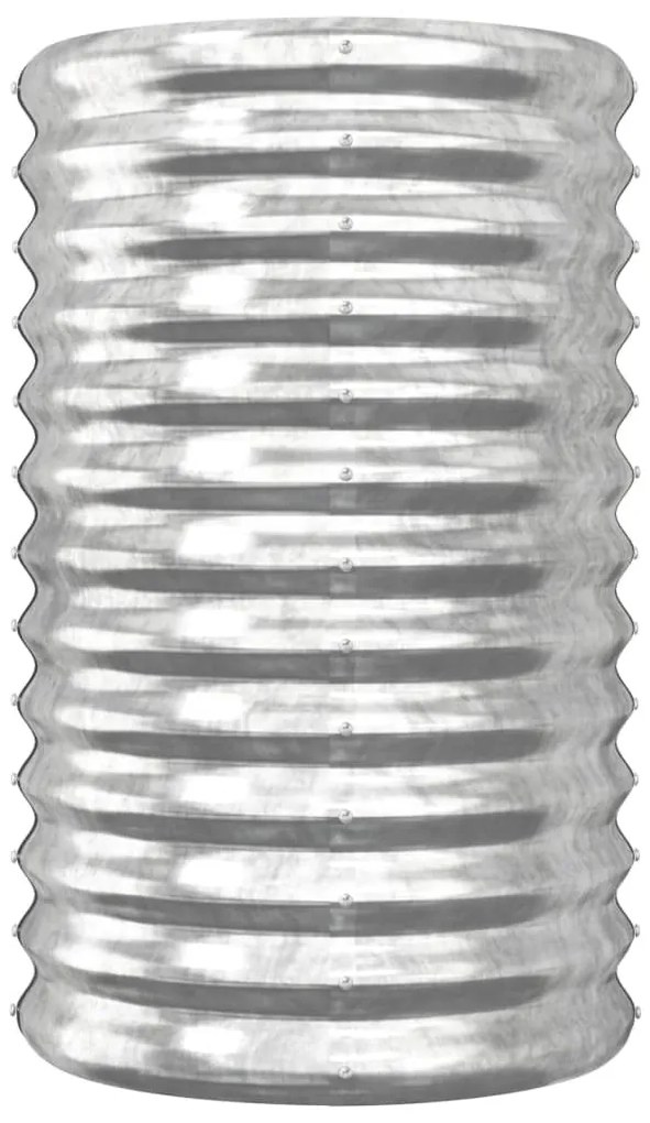 vidaXL Ζαρντινιέρα Ασημί 40x40x68 εκ. Γαλβανισμένος χάλυβας