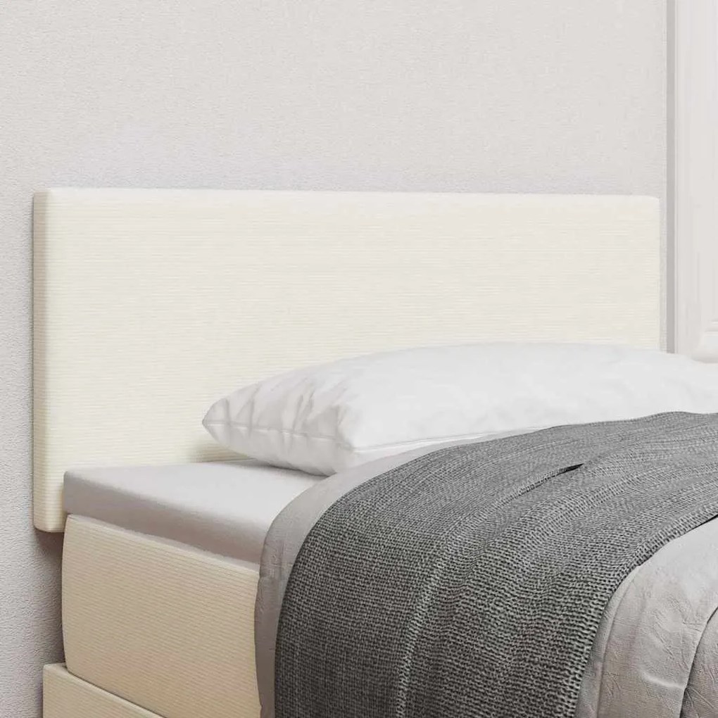 vidaXL LED κεφαλάρι με φώτα λωρίδας LED Επιτοίχιο Κρεμ 80 cm ύφασμα