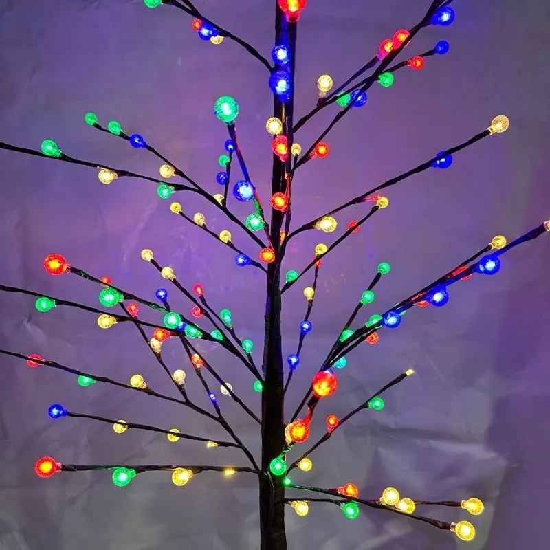 Led Φωτιζόμενο Χριστουγεννιάτικο Δέντρο Καφέ RGB 180cm - Led Christmas Tree White RGB