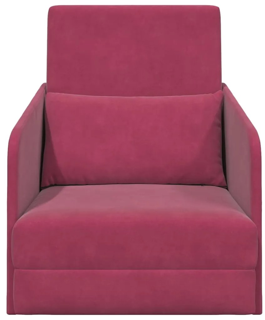 vidaXL Κρεβάτι καναπές Κόκκινο 65 x 80 x 83 εκ. Βελούδο
