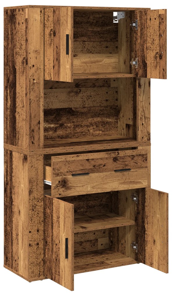 vidaXL Υψηλό ντουλάπι Παλαιού Ξύλου 80x33x150 cm Κατασκευασμένο Υλικό