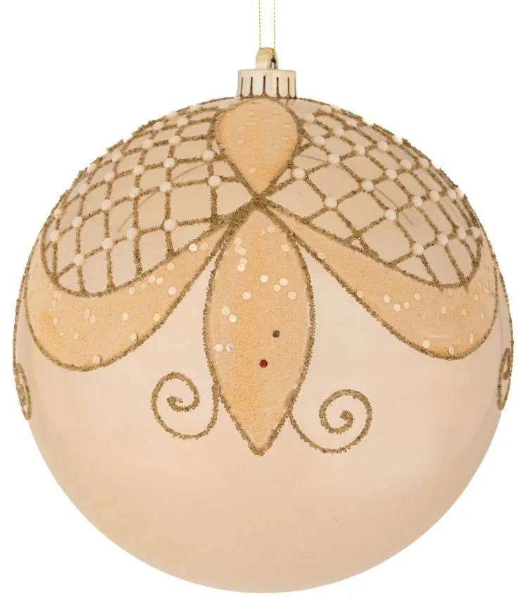 Χριστουγεννιάτικη Μπάλα Πλαστική Περλέ Σαμπανί 15εκ. iliadis 90956