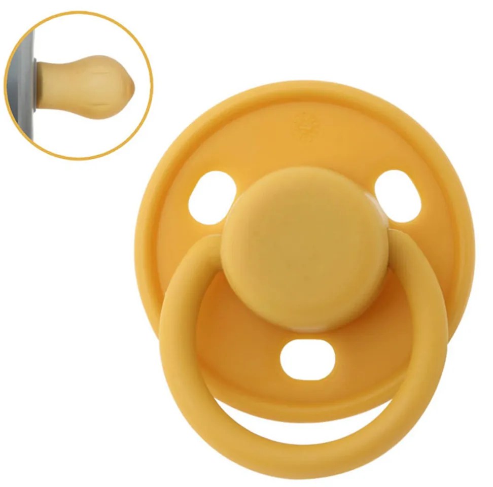 Πιπίλα Καουτσούκ Φυσιολογική 6Μ+ Kiokids Ρετρό Κίτρινο 2853