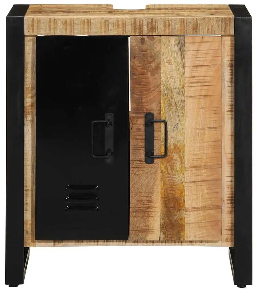 vidaXL Ντουλάπα Μπάνιου Καφέ 55 x 35 x 60 εκ. Μασίφ ξύλο μάνγκο