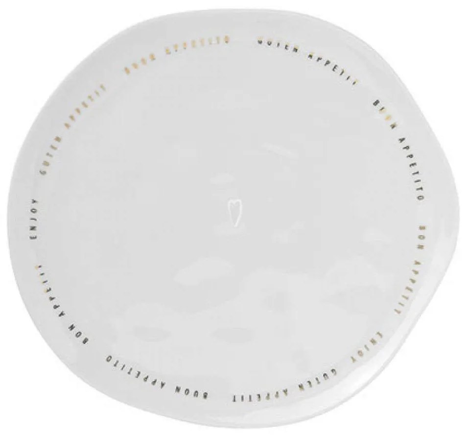 Πιάτο Bon Apetit Large LBTRD0011369 Φ27,5cm White-Gold Raeder Porcelain