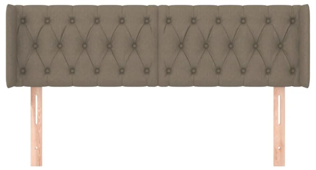 vidaXL Κεφαλάρι με Πτερύγια Taupe 163x16x78/88 εκ. Υφασμάτινο