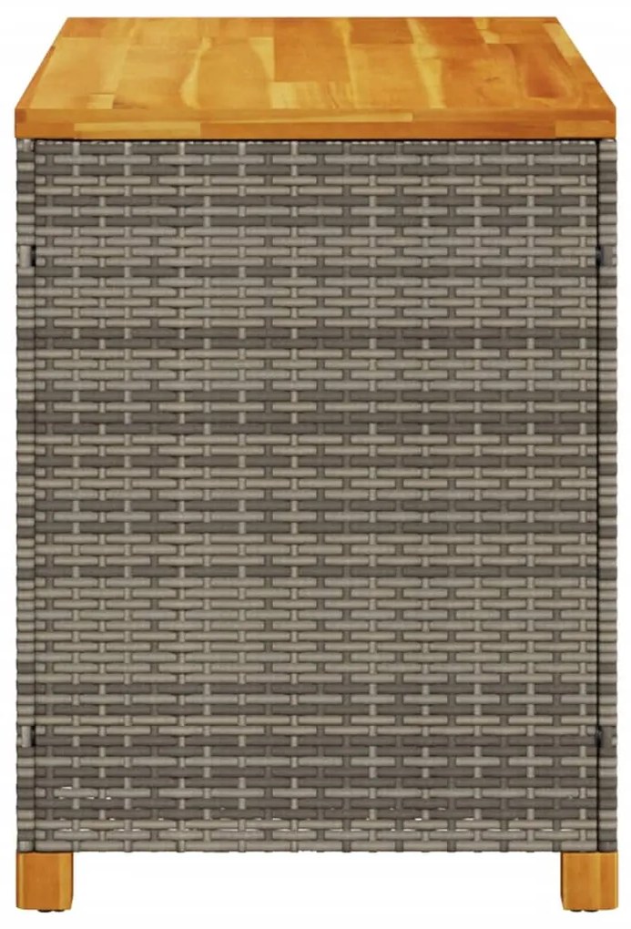 vidaXL Κουτί Αποθ. Κήπου Γκρι 110x55x63 εκ. Συνθ. Ρατάν/Μασίφ Ακακία