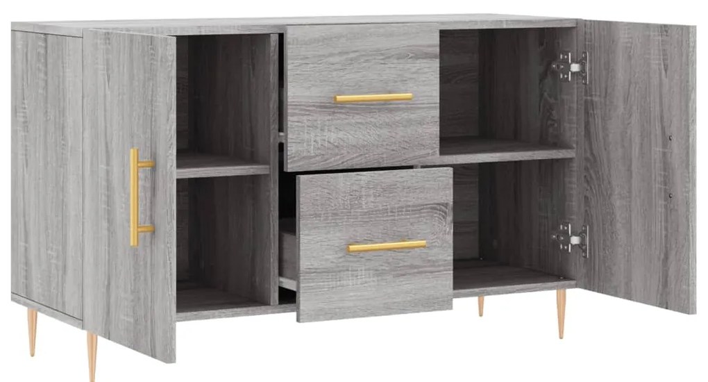 vidaXL Μπουφές Γκρι Sonoma 100 x 36 x 60 εκ. από Επεξεργασμένο Ξύλο