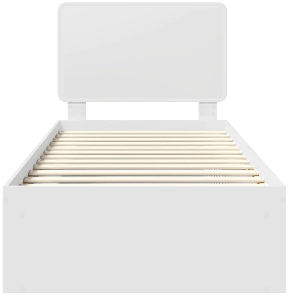 vidaXL Σκελετός Κρεβατιού Λευκό 100 x 200 cm Στερεά ξυλεία πεύκου