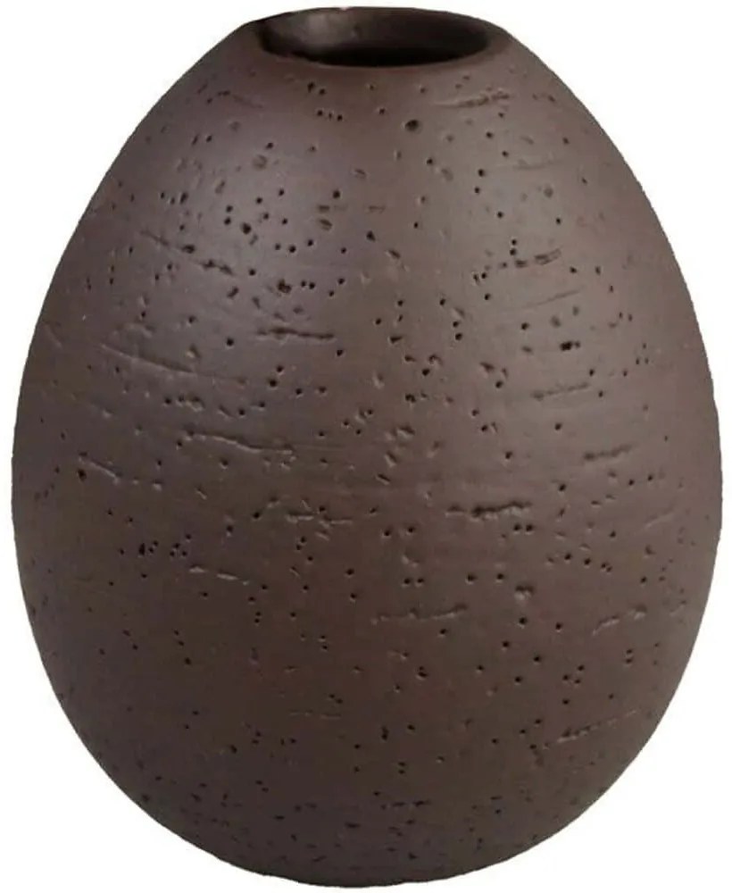 Βάζο Ovalado 033299 11x11x13,5cm Dark Brown Πολυρεσίνη