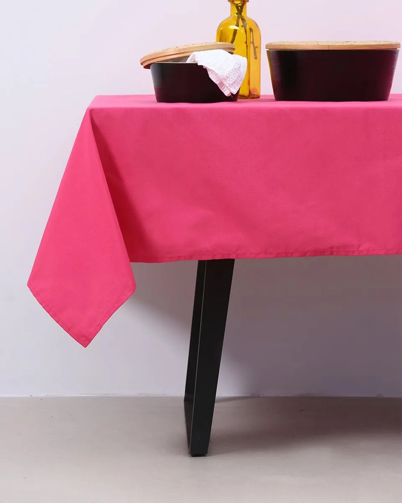 Μονόχρωμο τραπεζομάντηλο Alice  6 ατόμων (140x180cm) Φούξια