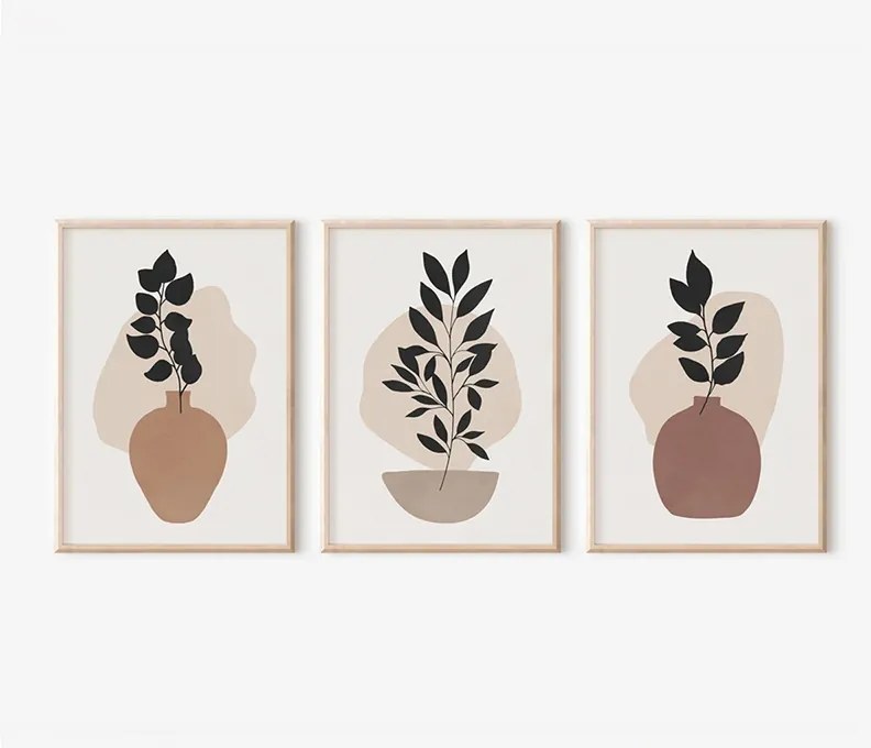 Πίνακας Ferez pakoworld τρίπτυχος με ψηφιακή εκτύπωση και πλαίσιο 33x1.5x48εκ