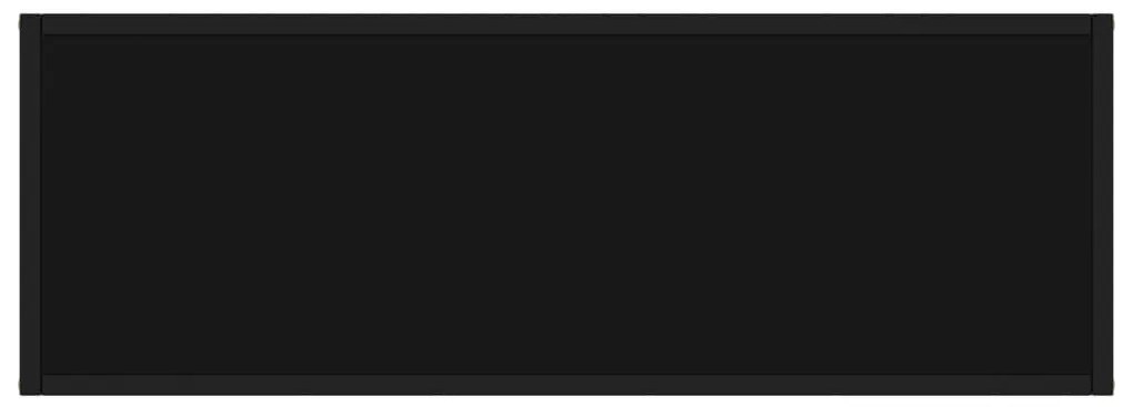 vidaXL Τραπέζι Κονσόλα Μαύρο 100 x 35 x 75 εκ. από Ψημένο Γυαλί