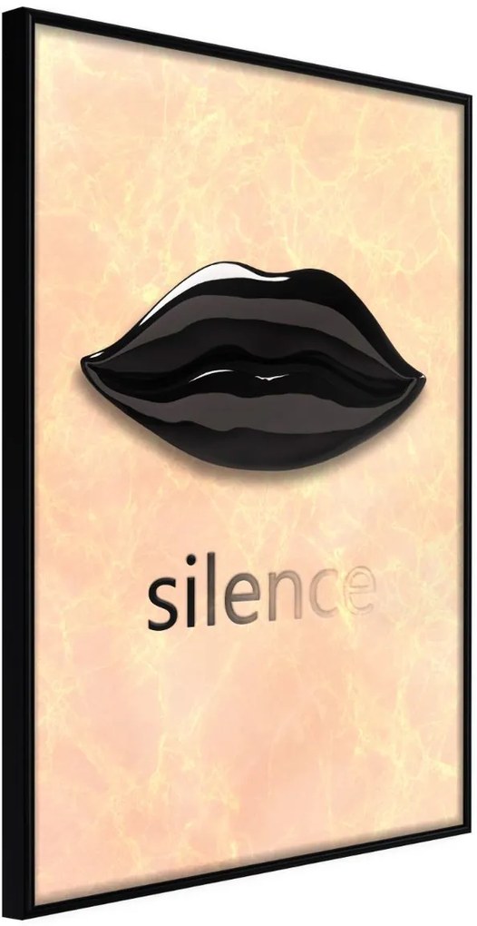 Αφίσα - Silent Lips - 30x45 - Μαύρο - Χωρίς πασπαρτού