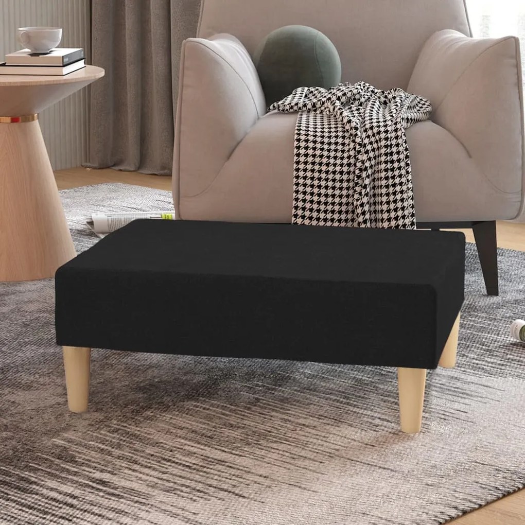 vidaXL Σκαμπό/Υποπόδιο Μαύρο 78 x 56 x 32 εκ. Υφασμάτινο