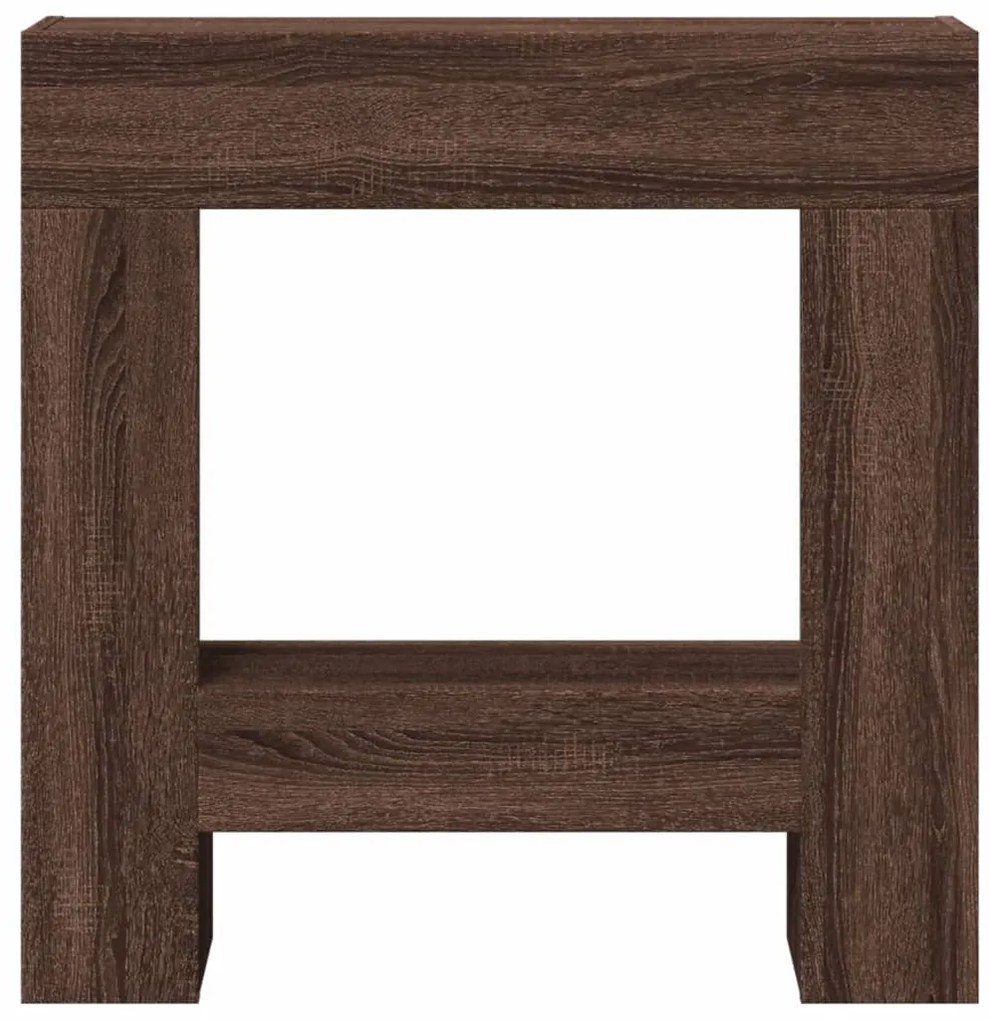 vidaXL Πλαίσιο Τζακιού Καφέ Δρυς 81x18x82 εκ. από Επεξ. Ξύλο