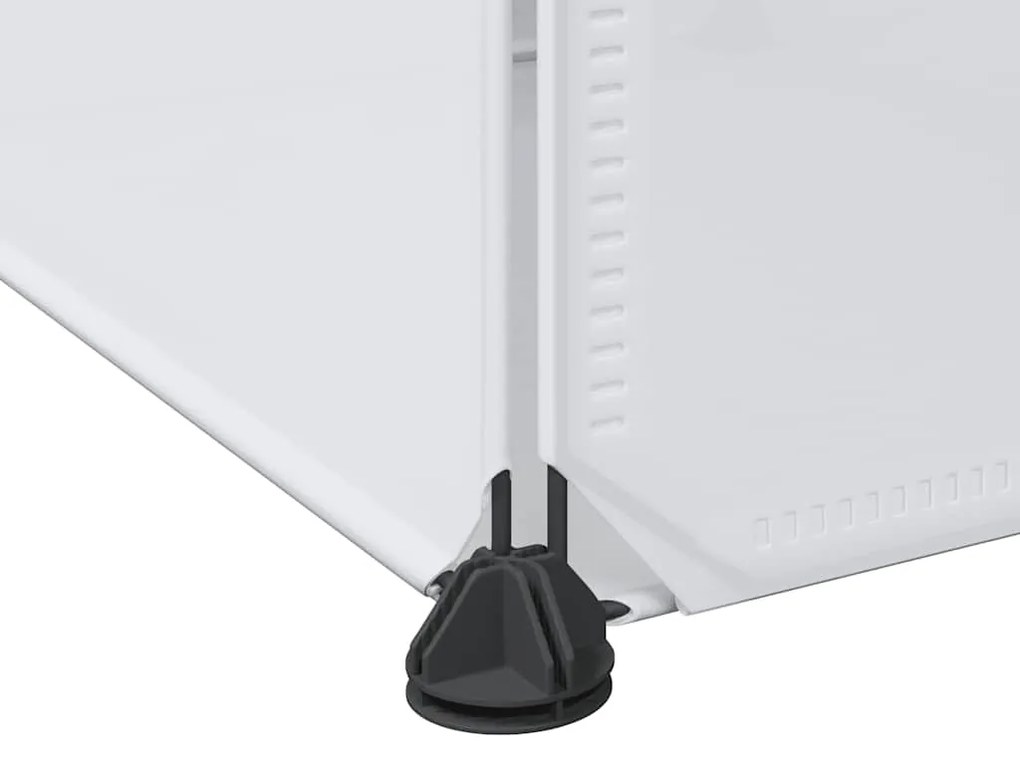 vidaXL Ντουλάπα Σπονδυλωτή 9 Τμήματα Άσπρη 109x36,5x143 εκ.
