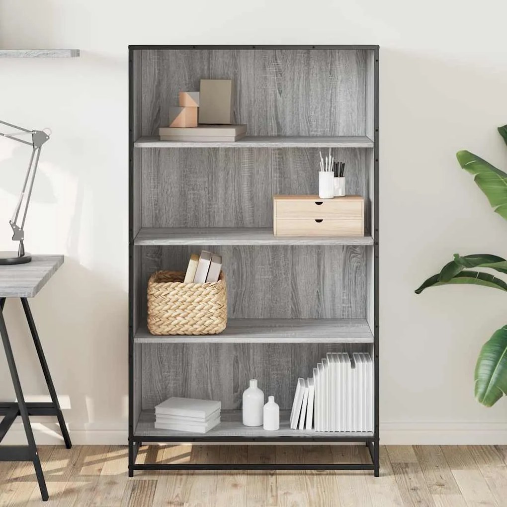 Βιβλιοθήκη Γκρι Sonoma 80,5x35x139 cm Ξύλινη κατασκευή 3300848