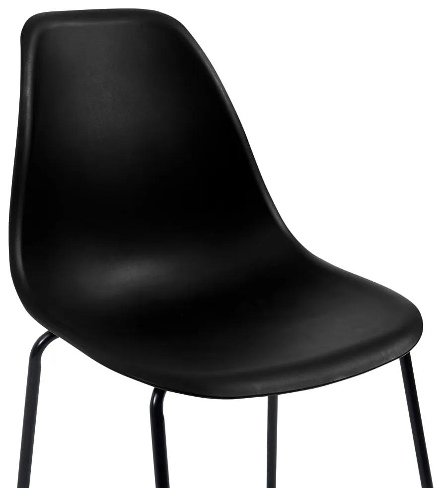vidaXL Καρέκλες Μπαρ 6 τεμ. Μαύρες Πλαστικές