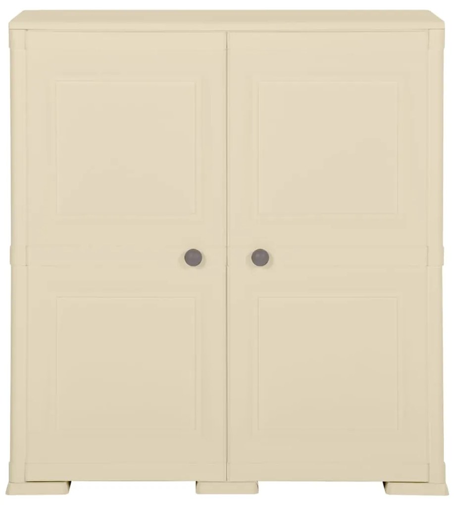 vidaXL Πλαστικό Ντουλάπι Angora Λευκό 79 x 43 x 85,5εκ με Σχέδιο Ξύλου