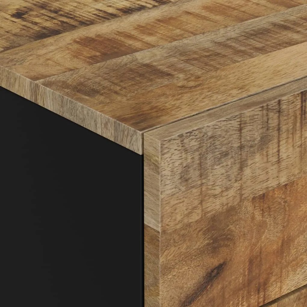 vidaXL Κομοδίνο 50x33x60 εκ. Μασίφ Ξύλο Μάνγκο &amp; Επεξεργασμένο Ξύλο