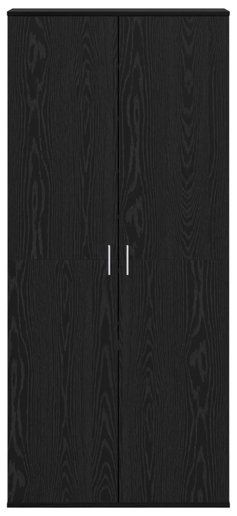 vidaXL Highboard Μαύρη Δρυς 80x39x178 εκ. από Μοριοσανίδες