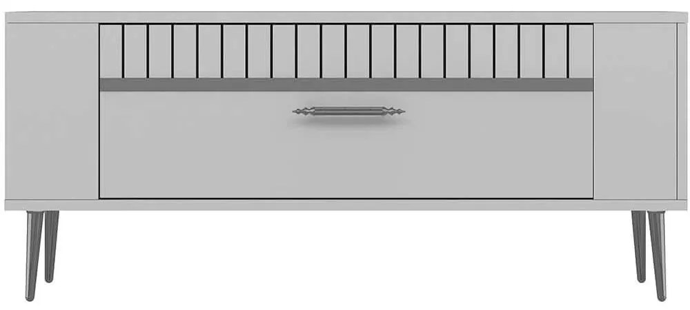 Έπιπλο Τηλεόρασης Retrolp 475OLV2972 120x26,4x48,2cm White-Silver