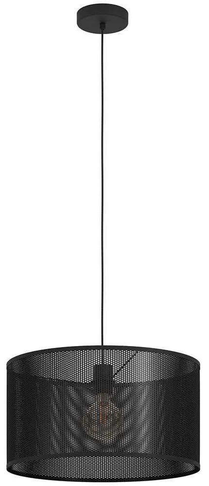 Φωτιστικό Οροφής Manby 45x110cm 1xΕ27 40W Black Eglo Steel