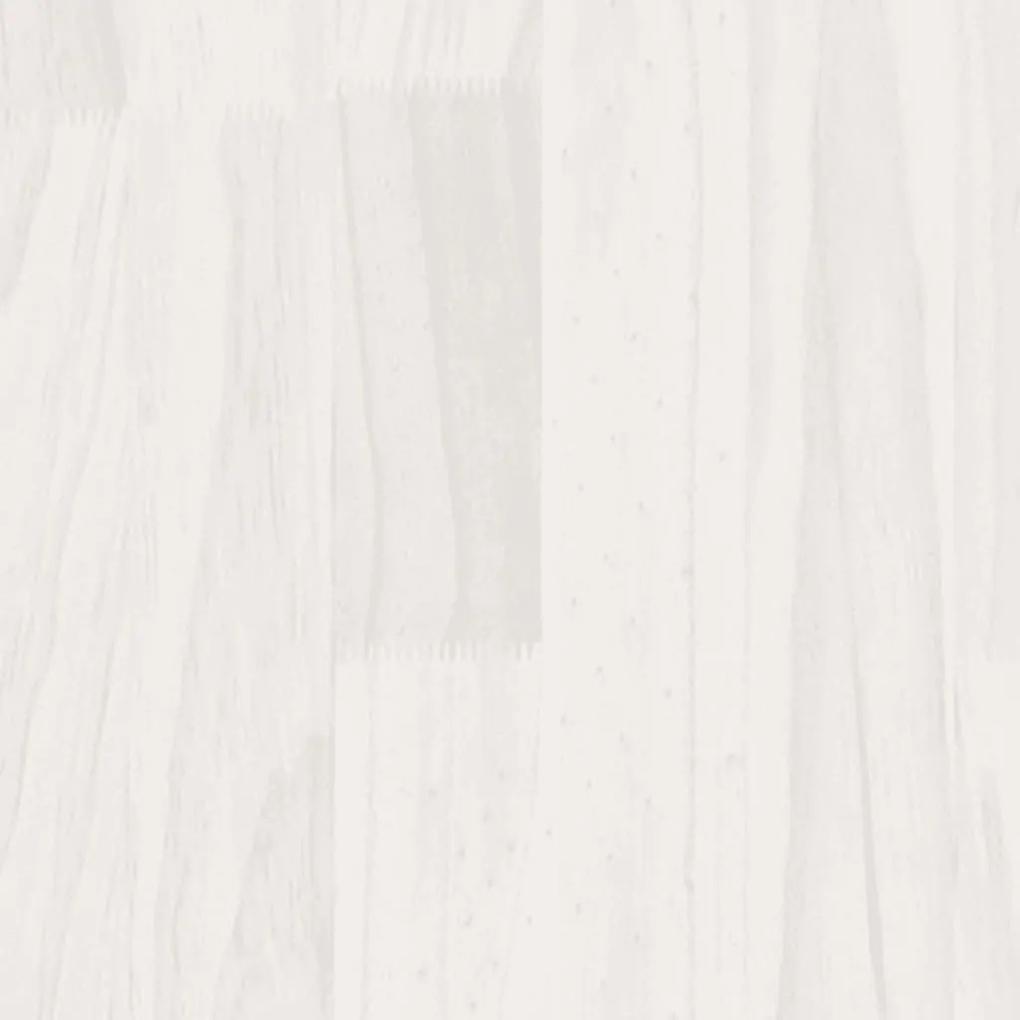 vidaXL Κομοδίνα 2 τεμ. Λευκά 40 x 29,5 x 64 εκ. από Μασίφ Ξύλο Πεύκου