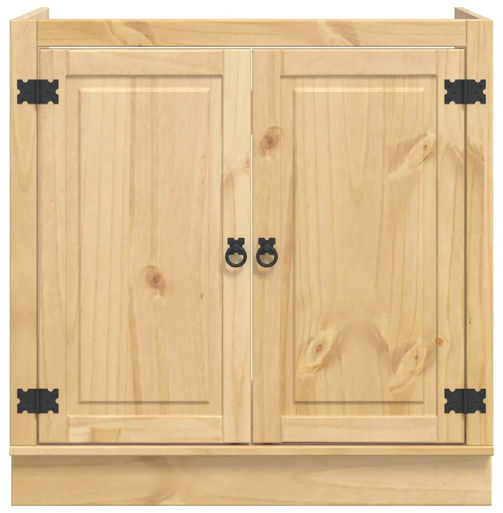 vidaXL Ντουλαπιού με πόρτα Μέλι 80 x 46 x 81,5 εκ Στερεά ξυλεία πεύκου