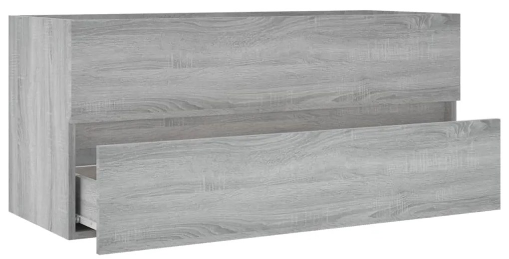 vidaXL Ντουλάπι Νιπτήρα Γκρι Sonoma 100x38,5x45 εκ. Επεξεργασμένο Ξύλο