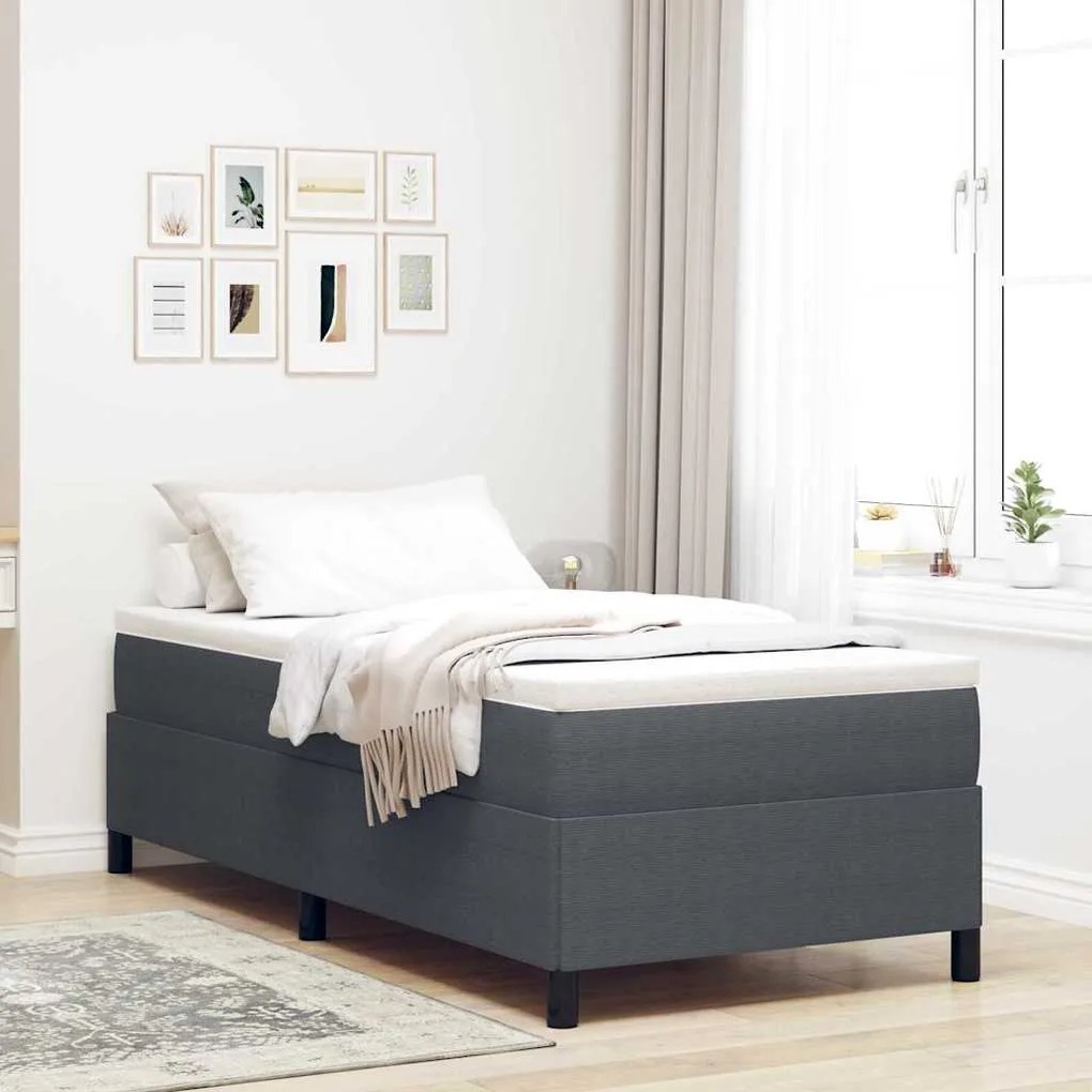 vidaXL Σκελετός Κρεβατιού Σκούρο γκρι 90 x 190 cm Βελούδο