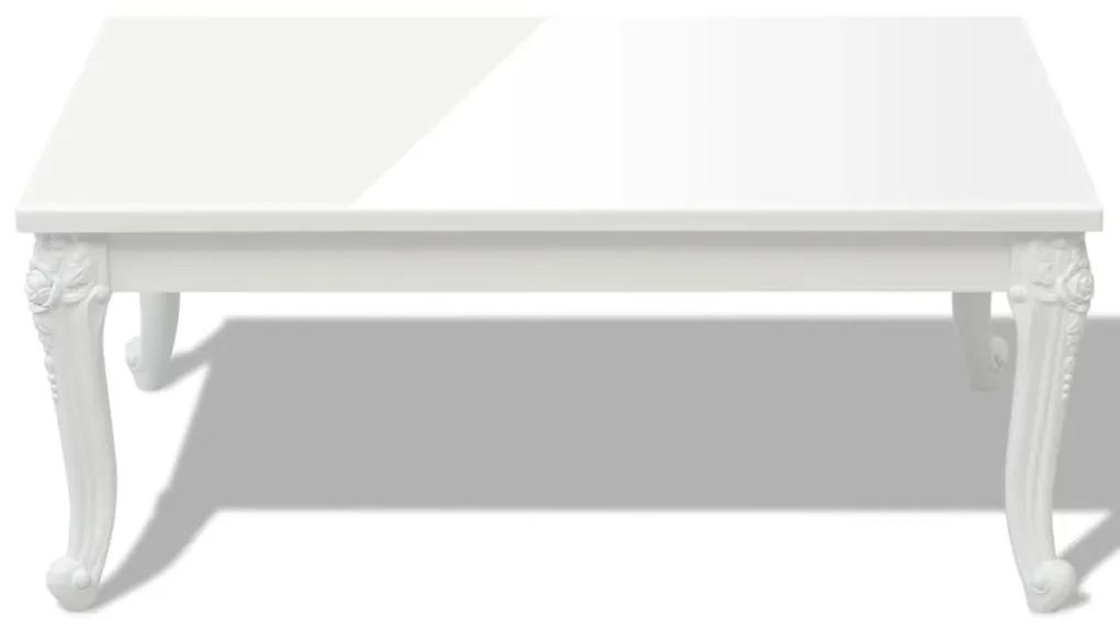 vidaXL Τραπεζάκι Σαλονιού Γυαλιστερό Λευκό 100 x 60 x 42 εκ.