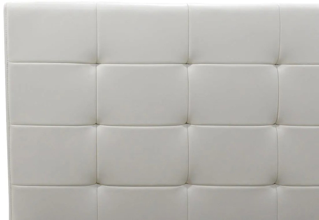 Κρεβάτι Roi διπλό 160x200 PU λευκό ματ + αποθηκευτικό χώρο 172x218x109 εκ.