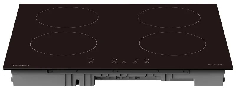 Tesla HI6401MB, 7200W, 4 ζώνες, 9 στάδια, Χρονοδιακόπτης, Ένδειξη υπολειπόμενης θερμότητας, Προστασία παιδιών, Μαύρο