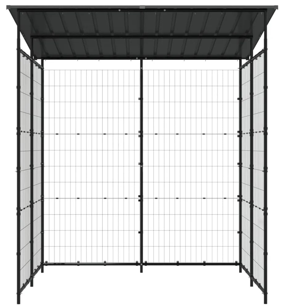 vidaXL Αποθήκη Ποδηλάτων Μαύρη 190 x 190 x 222 εκ. Ατσάλινη