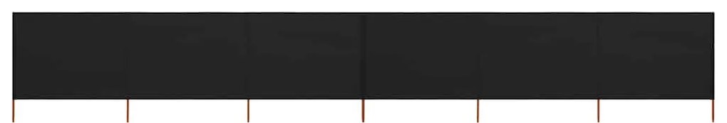 vidaXL Προστατευτικό Αέρα με 6 Πάνελ Μαύρο 800 x 80 εκ. Υφασμάτινο