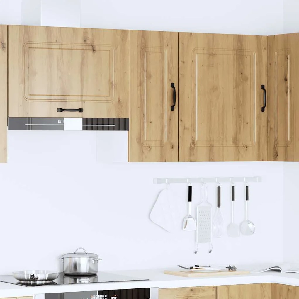 ντουλάπι τοίχου κουζίνας "Kalmar" Artisan Oak Engineered Wood - Καφέ