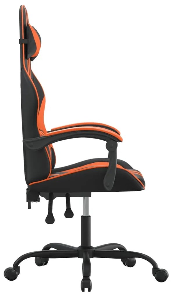 vidaXL Καρέκλα Gaming Μαύρο/Πορτοκαλί Συνθετικό Δέρμα