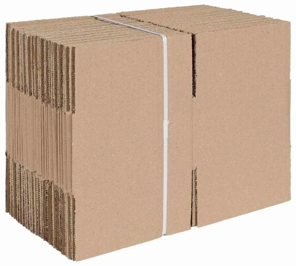 vidaXL Πτυσσόμενο Κουτί 50 pcs Καφέ 15 x 15 x 8 εκ. Χαρτόνι