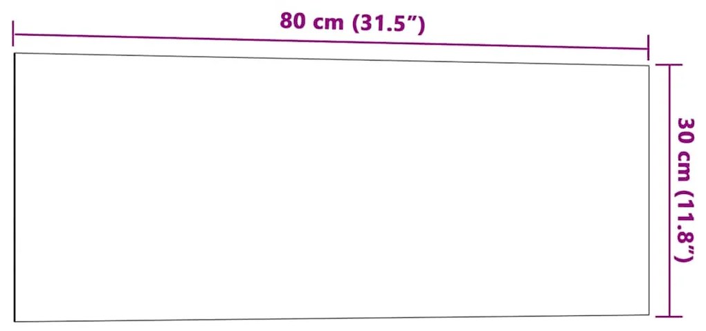 vidaXL Πίνακας Επιτοίχιος Μαγνητικός Μαύρος 80 x 30 εκ. Ψημένο Γυαλί