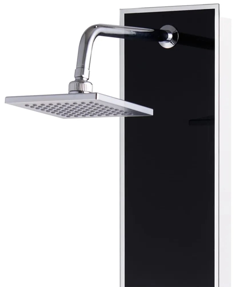 vidaXL Στήλη Ντους Υδρομασάζ Μαύρη 18 x 42,1 x 120 εκ. από Γυαλί