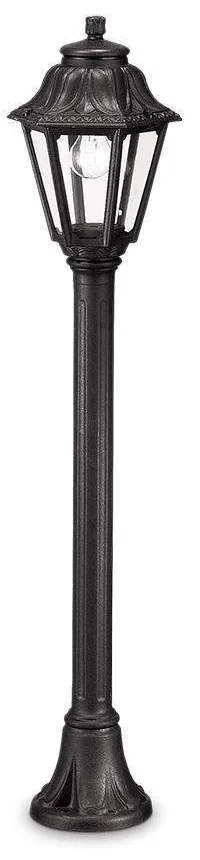 Φωτιστικό Δαπέδου Anna 101514 22x110cm 1xE27 23W Black Ideal Lux Resin