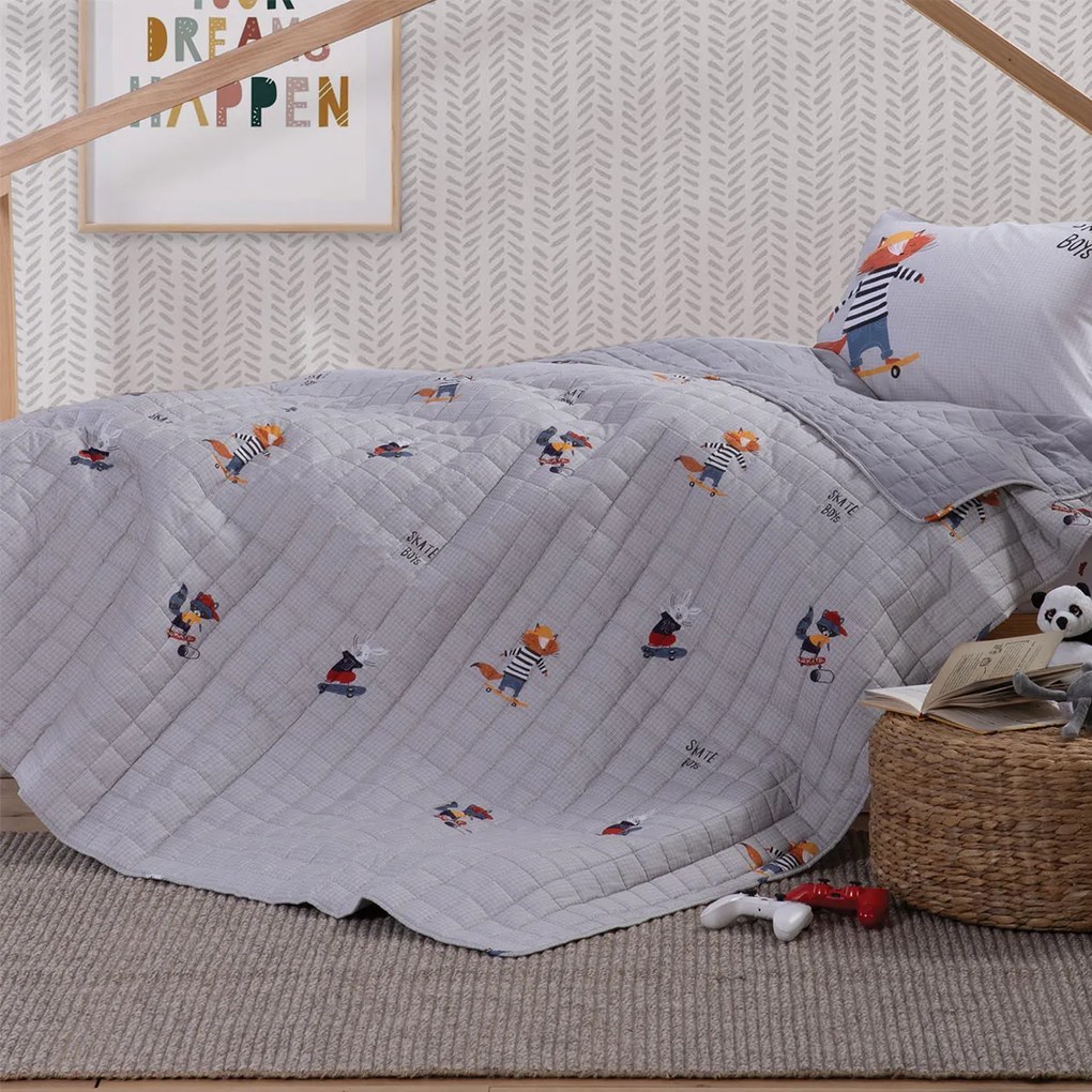 Κουβερλί Ημίδιπλο (180x240) 2 Όψεων Nef-Nef Homeware Junior Skate With Style