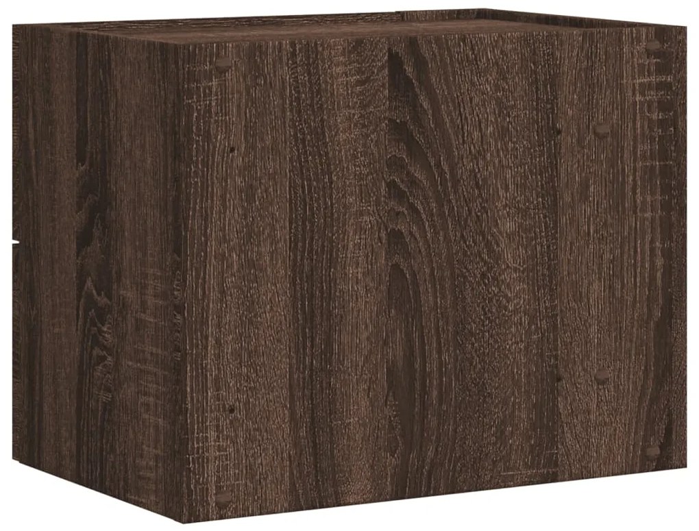 vidaXL Κομοδίνα Επιτοίχια 2 τεμ. Καφέ Δρυς 45x30x35 εκ.