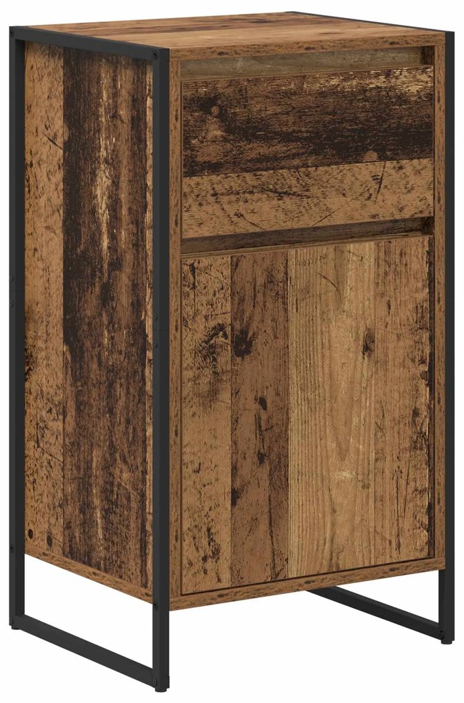 vidaXL Πλαϊνό γραφείο με συρτάρι Παλιό Ξύλο 81 x 36 x 150.5 εκ.